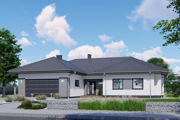  Projekt domu APS 265 (LUA1374) - projekt domu parterowego - Zdjęcie 1