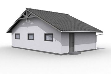  Projekt garażu G7 szkielet drewniany, garaż trzystanowiskowy (SLN2368) - projekt garażu parterowego - Zdjęcie 4