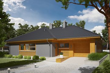  Projekt domu Dawid G1 (WRC2591) - projekt domu parterowego - Zdjęcie 3