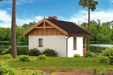  Projekt domu letniskowego Delhi dom letniskowy w szkielecie drewnianym na zgłoszenie do 35m2 (SLN2371) - projekt domu letniskowego parterowego - Zdjęcie 3