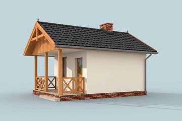  Projekt domu letniskowego Delhi dom letniskowy w szkielecie drewnianym na zgłoszenie do 35m2 (SLN2371) - projekt domu letniskowego parterowego - Zdjęcie 4