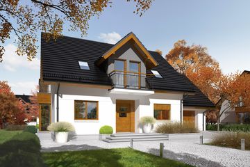  Projekt domu Marisa V G1 energo (WRC2593) - projekt domu parterowego z poddaszem - Zdjęcie 2