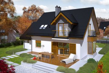  Projekt domu Marisa V G1 energo (WRC2593) - projekt domu parterowego z poddaszem - Zdjęcie 3