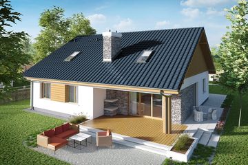  Projekt domu Klementynka II G1 (WRC2595) - projekt domu parterowego - Zdjęcie 2