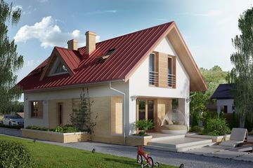 Projekt domu Dalia 2 (BSA2065) - projekt domu parterowego z poddaszem - Zdjęcie 2