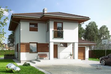  Projekt domu Pinia 2 (BSA2066) - projekt domu z pełnym piętrem - Zdjęcie 1