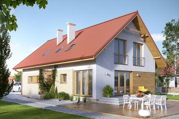  Projekt domu Amarylis 2 (BSA2069) - projekt domu parterowego z poddaszem - Zdjęcie 2