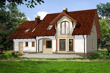  Projekt domu Atryda I (WRH1202) - projekt domu parterowego z poddaszem - Zdjęcie 3