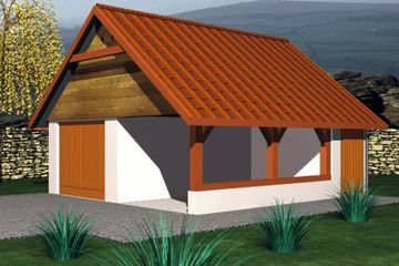  Projekt garażu BR 056 (KRG1119) - projekt garażu parterowego - Zdjęcie 1