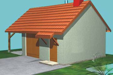  Projekt budynku gospodarczego BR 054w (KRG1124) - projekt budynku parterowego - Zdjęcie 3