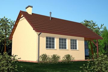  Projekt budynku gospodarczego BR 054w (KRG1124) - projekt budynku parterowego - Zdjęcie 1