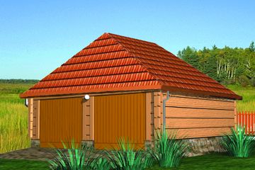  Projekt garażu BR 066 (KRG1126) - projekt garażu parterowego - Zdjęcie 1