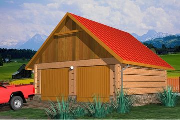  Projekt garażu BR 066 (KRG1126) - projekt garażu parterowego - Zdjęcie 2