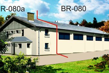  Projekt budynku biurowego BR-080a (KRG1127) - projekt budynku parterowego z poddaszem - Zdjęcie 1