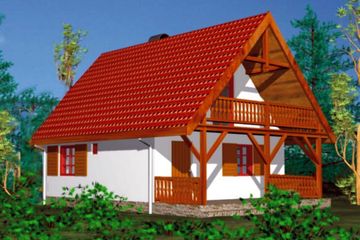  Projekt domu BR-137 (KRG1141) - projekt domu parterowego z poddaszem - Zdjęcie 1