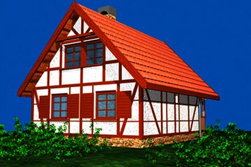  Projekt domu letniskowego BR-001 mur pruski (KRG1151) - projekt domu letniskowego parterowego - Zdjęcie 3