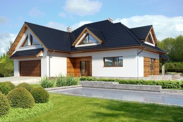  Projekt domu Avalon VI DCP206e (WOB1616) - projekt domu parterowego z poddaszem - Zdjęcie 2