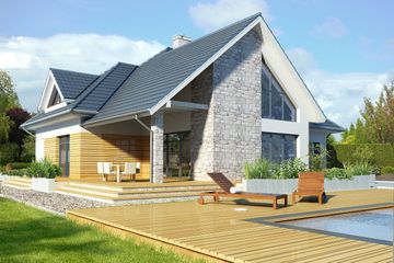  Projekt domu Avalon VI DCP206e (WOB1616) - projekt domu parterowego z poddaszem - Zdjęcie 3