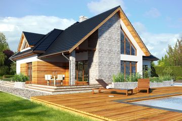  Projekt domu Avalon VI DCP206e (WOB1616) - projekt domu parterowego z poddaszem - Zdjęcie 4