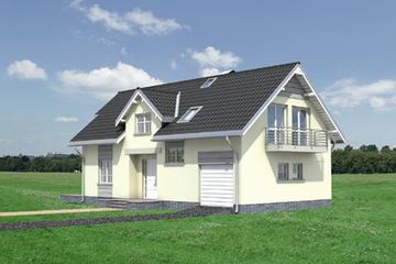  Projekt domu Zebra - murowana – ceramika (KRD1260) - projekt domu parterowego z poddaszem - Zdjęcie 5