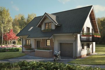 Projekt domu Zoja Luxor (1066) (KRD1983) - projekt domu parterowego z poddaszem - Zdjęcie 3