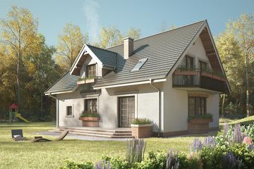  Projekt domu Zoja Luxor (1066) (KRD1983) - projekt domu parterowego z poddaszem - Zdjęcie 4