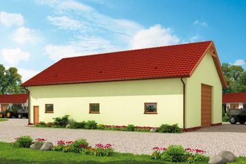  Projekt garażu G229C (SLN2382) - projekt garażu parterowego - Zdjęcie 2