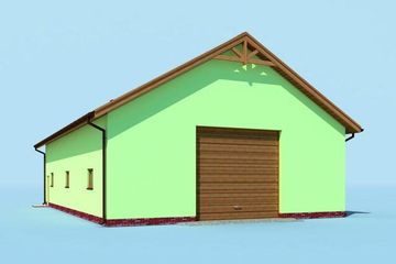 Projekt garażu G229C (SLN2382) - projekt garażu parterowego - Zdjęcie 4