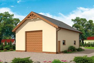  Projekt garażu G228C (SLN2381) - projekt garażu parterowego - Zdjęcie 1