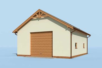  Projekt garażu G228C (SLN2381) - projekt garażu parterowego - Zdjęcie 4