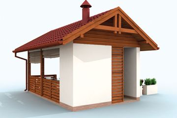  Projekt altany G332 (SLN2378) - projekt altany parterowego - Zdjęcie 4