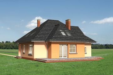  Projekt domu Benon-2 - murowana – ceramika (KRD2065) - projekt domu parterowego z poddaszem - Zdjęcie 3