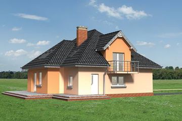  Projekt domu Benon-2 - murowana – ceramika (KRD2065) - projekt domu parterowego z poddaszem - Zdjęcie 4