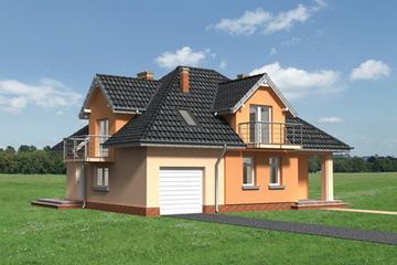  Projekt domu Benon-2 - murowana – ceramika (KRD2065) - projekt domu parterowego z poddaszem - Zdjęcie 5