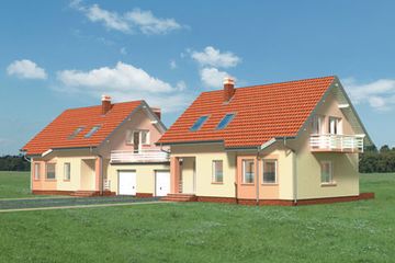  Projekt domu Calineczka-2 Duo - murowana - ceramika (KRD1736) - projekt domu parterowego z poddaszem - Zdjęcie 5