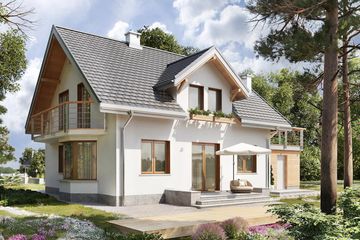  Projekt domu Celesta-2 (850) (KRD1591) - projekt domu parterowego z poddaszem - Zdjęcie 4
