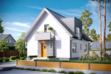  Projekt domu Andreas energo (WRC2597) - projekt domu parterowego z poddaszem - Zdjęcie 1