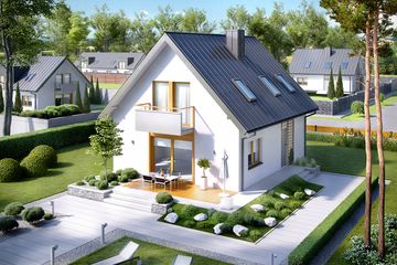  Projekt domu Andreas energo (WRC2597) - projekt domu parterowego z poddaszem - Zdjęcie 2