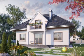  Projekt domu Gozdawa (772) (KRD1852) - projekt domu parterowego z poddaszem - Zdjęcie 2