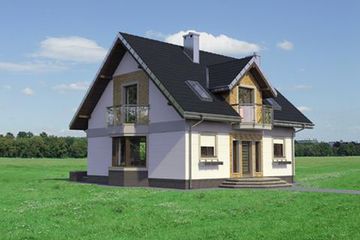  Projekt domu Helena Neo (1383) (KRD2531) - projekt domu parterowego z poddaszem - Zdjęcie 3