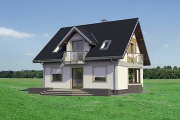  Projekt domu Helena Neo (1383) (KRD2531) - projekt domu parterowego z poddaszem - Zdjęcie 4