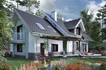  Projekt domu Heliodor As (1384) (KRD2533) - projekt domu parterowego z poddaszem - Zdjęcie 4