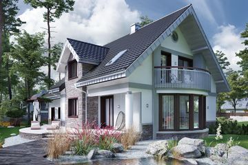  Projekt domu Heliodor As (1384) (KRD2533) - projekt domu parterowego z poddaszem - Zdjęcie 3