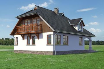  Projekt domu Jonasz - murowana – ceramika (KRD1278) - projekt domu parterowego z poddaszem - Zdjęcie 4