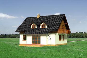  Projekt domu Karmazyn - murowana – ceramika (KRD1107) - projekt domu parterowego z poddaszem - Zdjęcie 3