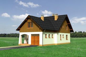  Projekt domu Karmazyn - murowana – ceramika (KRD1107) - projekt domu parterowego z poddaszem - Zdjęcie 5