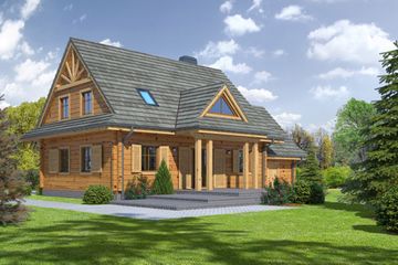  Projekt domu Podhalański dw-01 (KRP1783) - projekt domu parterowego z poddaszem - Zdjęcie 2