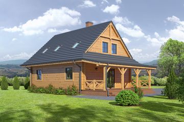  Projekt domu Zawoja dw 3-01 (KRP1793) - projekt domu parterowego z poddaszem - Zdjęcie 2