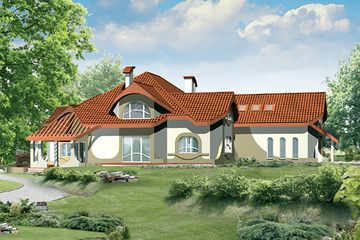  Projekt domu Adelina (WAL1013) - projekt domu parterowego z poddaszem - Zdjęcie 1