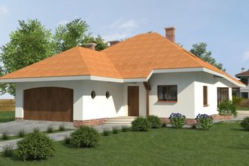  Projekt domu DJ 015 (WAM1013) - projekt domu parterowego z poddaszem - Zdjęcie 3